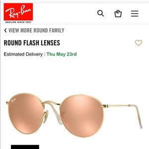 Ray Ban Rose Gold Round Glasses